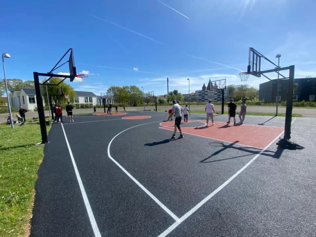 Profile of the basketball court Munkesøen, Kalundborg, Denmark