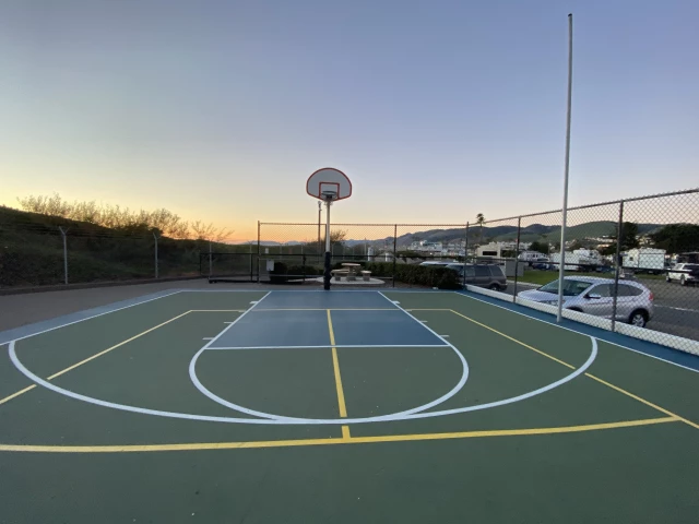 Profile of the basketball court Pismo Coast Village RV Resort, Pismo Beach, CA, United States