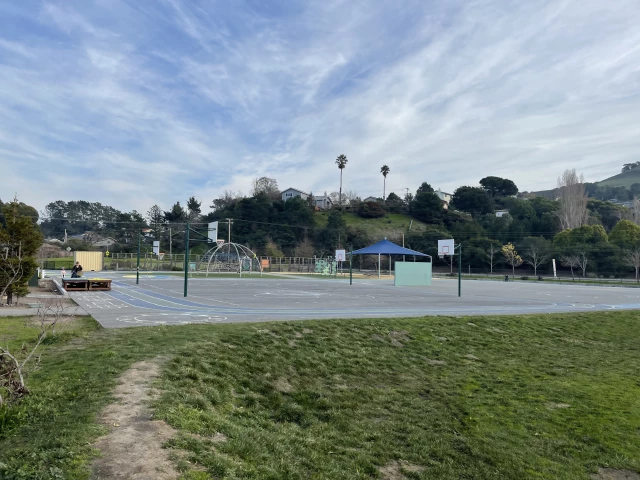 Profile of the basketball court The Cove School, Corte Madera, CA, United States