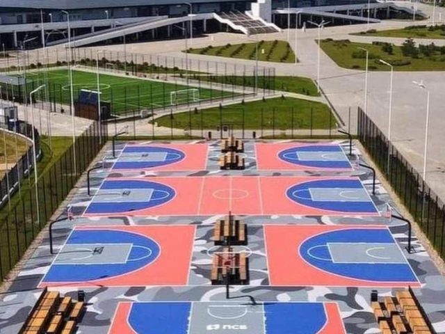 Profile of the basketball court Kirilenko Court, Kaliningrad, Russia