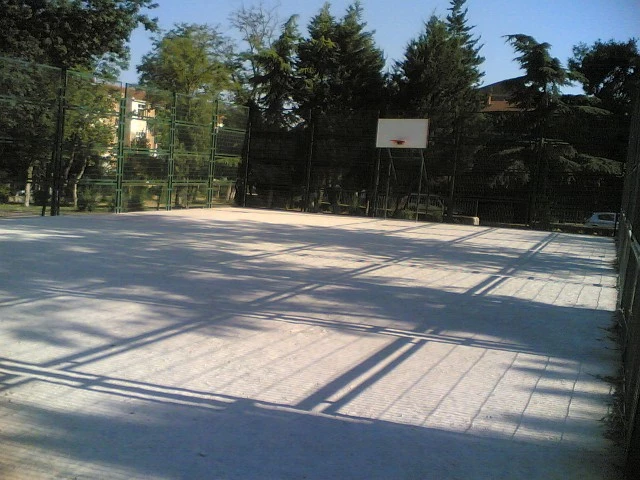 Basketball in a park in Istanbul, Turkey.
