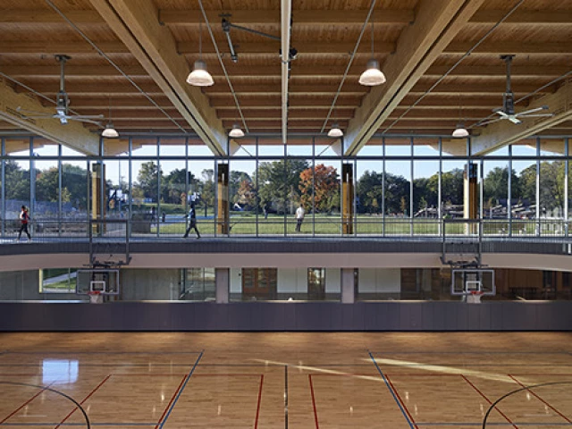 Profile of the basketball court Lubber Run Community Center, Arlington, VA, United States