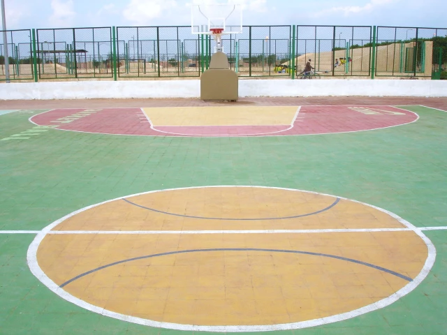 Basketball court in Tanta, Egypt.