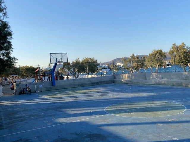 Profile of the basketball court Pollonia, Pollonia, Greece