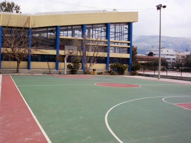 Basketball court at the Panepistimio Athinon Tefaa.