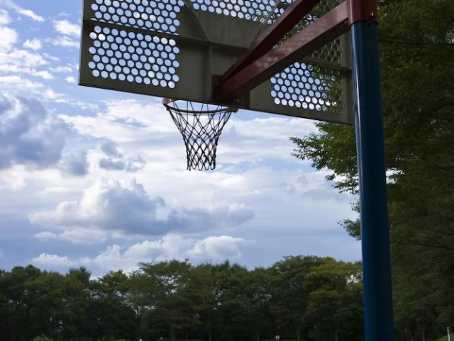 Basketball court in the North Park of Inagi City.