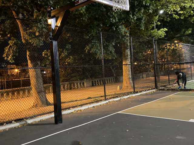 Profile of the basketball court Pershing Court, Jersey City, NJ, United States