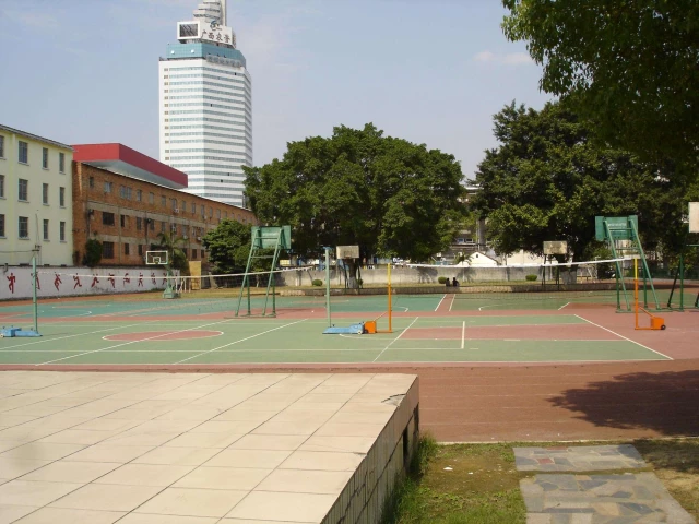 Profile of the basketball court Nanning Vocational School VI, Nanning, China