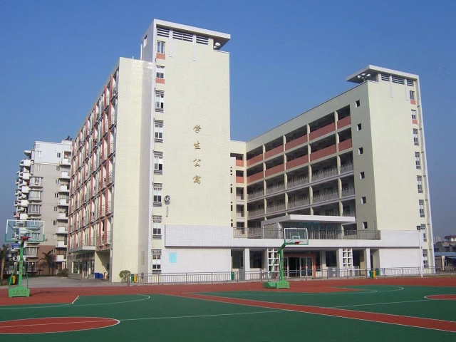 Profile of the basketball court Vocational Secondary Schools, Fuzhou, China