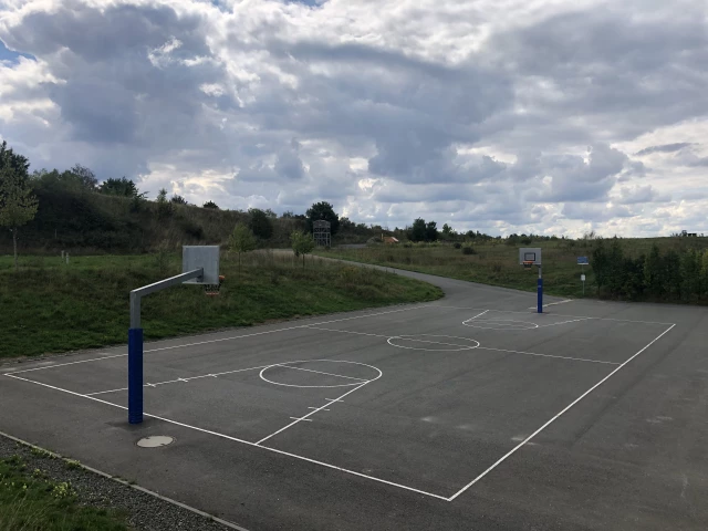 Profile of the basketball court Landesgartenschau, Bayreuth, Germany