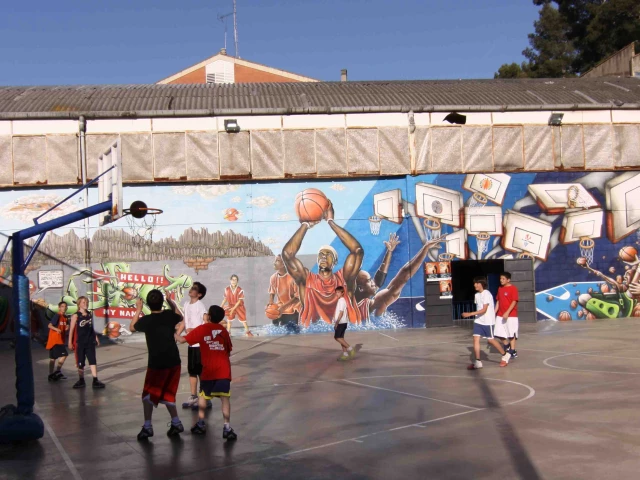 Profile of the basketball court Plaça d'Espanya, Manresa, Spain