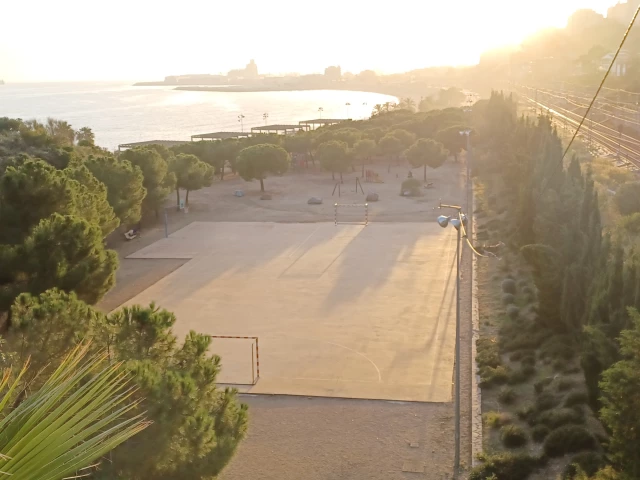 Profile of the basketball court Parc de Miracle, Tarragona, Spain