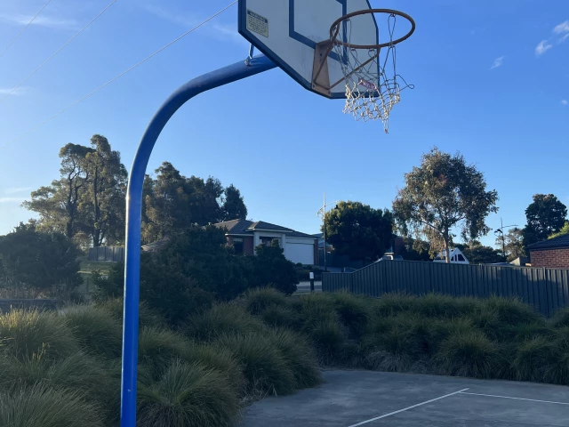 Profile of the basketball court Bentley Terrace Playspace, Quarry Hill, Australia