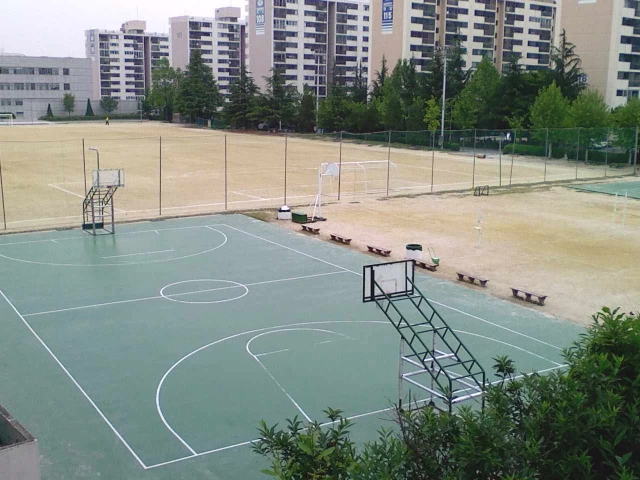 The basketball court at Paichai University, South Korea.