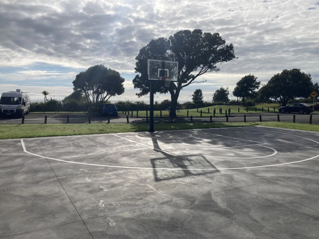 Profile of the basketball court Mahy Reserve Basketball Court, Ōhope, New Zealand