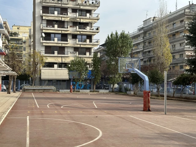 Profile of the basketball court 87th Elementary School of Thessaloniki, Thessaloniki, Greece