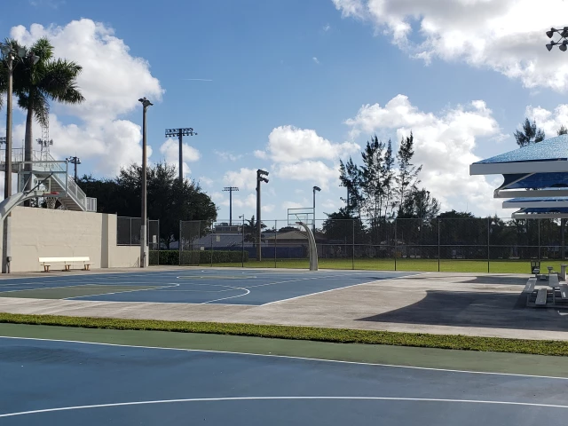 Profile of the basketball court Milander Park, Hialeah, FL, United States