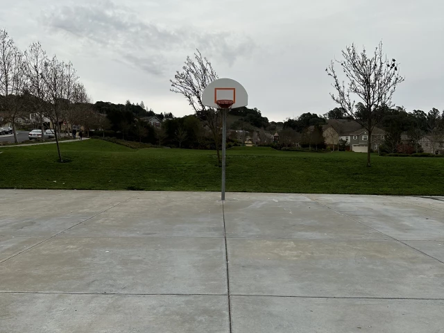 Profile of the basketball court Dauenhaeur Park, Santa Rosa, CA, United States