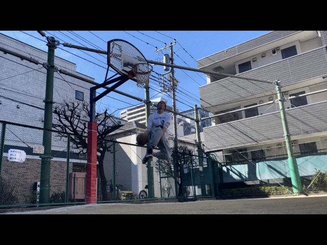 Profile of the basketball court Hirobajdo Park, Ota City, Japan