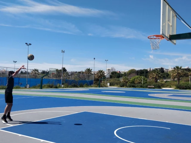 Profile of the basketball court Athlethic center kalipatira, Rodos, Greece