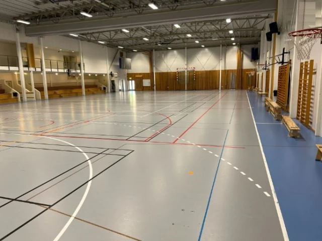 Profile of the basketball court Folkungahallen, Linköping, Sweden