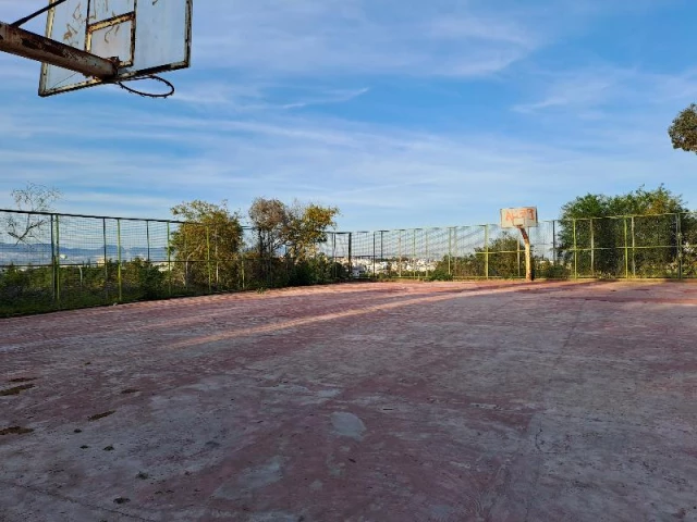 Profile of the basketball court no nets/full court, Atalassa, Cyprus