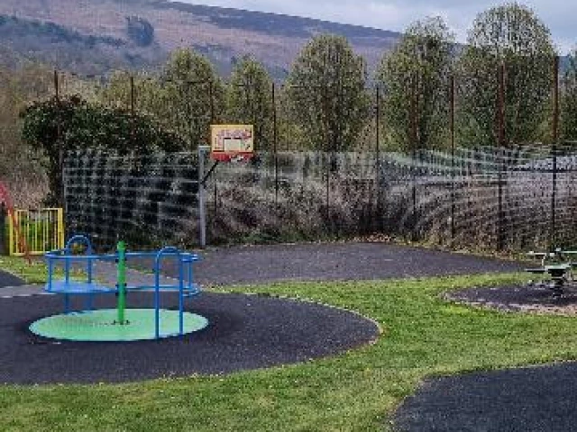 Profile of the basketball court Cefnpennar play area, Mountain Ash, United Kingdom