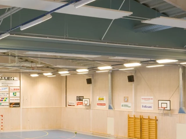 Profile of the basketball court Elofshallen, Röbäck, Sweden