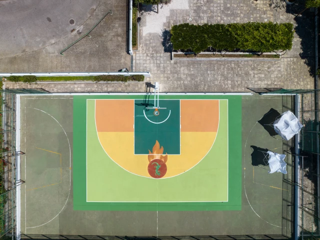 Profile of the basketball court 3x3 BasketArt Sardoal by Martim Lopes, Sardoal, Portugal