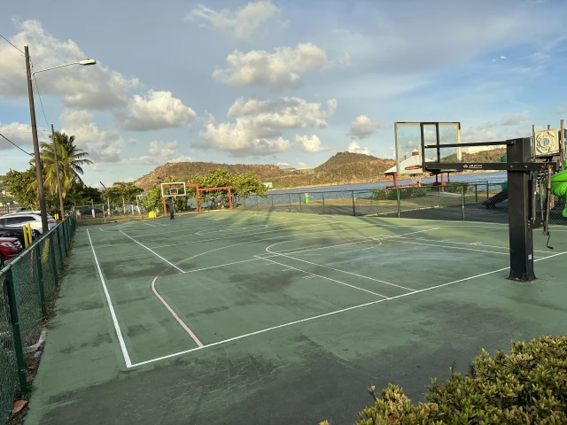 Profile of the basketball court Beach court, Charlotte Amalie West, U.S. Virgin Islands