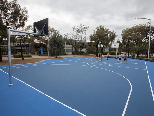 Profile of the basketball court Blue Court, Clayton, Australia