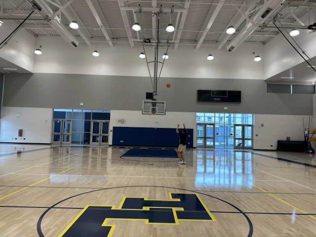 Profile of the basketball court Terra Linda High School, San Rafael, CA, United States