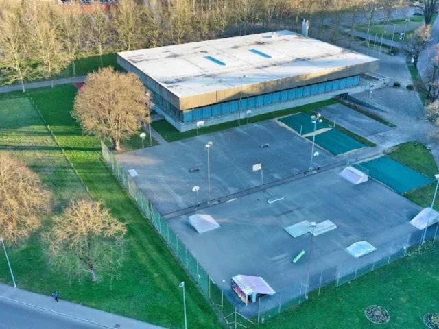 Profile of the basketball court Skatepark, Aarau, Switzerland