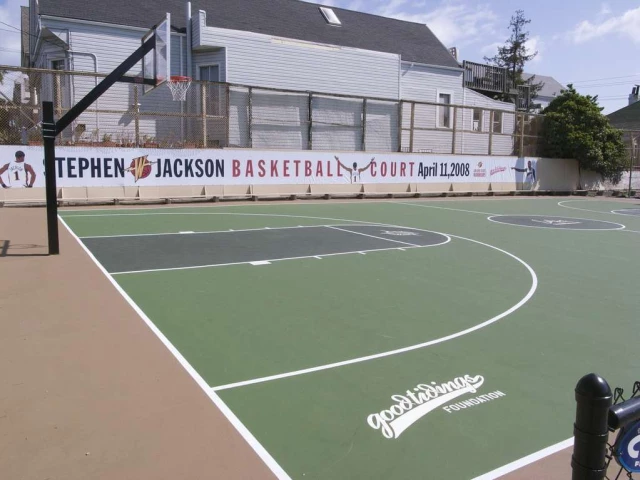 The new basketball court at Minnesota Street.