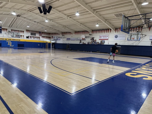 Profile of the basketball court Old Terra Linda Gymnasium, San Rafael, CA, United States