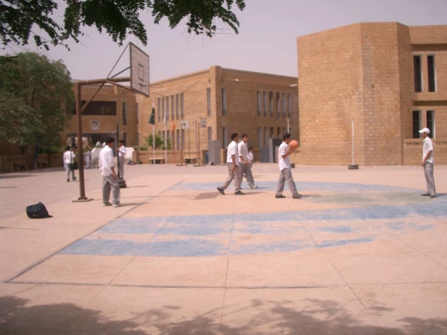 Basketball at the City School in Karachi, Pakistan.