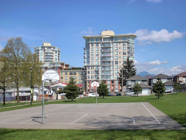 The basketball court at Kingcrest Park, Vancouver.