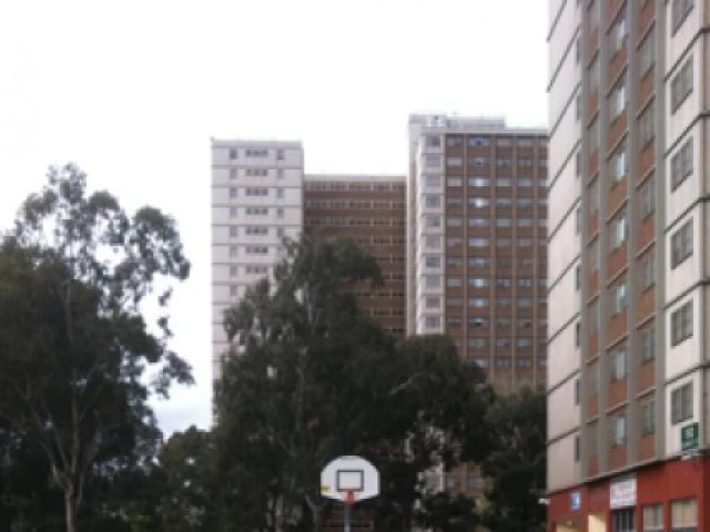 Profile of the basketball court Elizabeth Street, Melbourne, Australia
