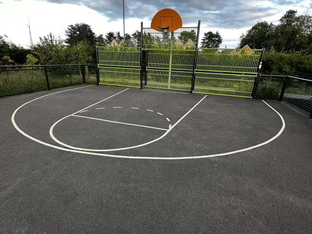 Profile of the basketball court Kingswood heath estate, Colchester, United Kingdom
