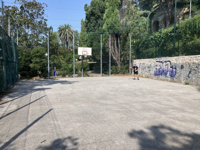 Profile of the basketball court Villa Piaggio, Genova, Italy