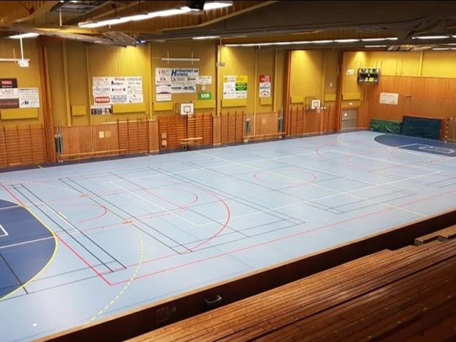 Profile of the basketball court Kronbergshallen, Lysekil, Sweden