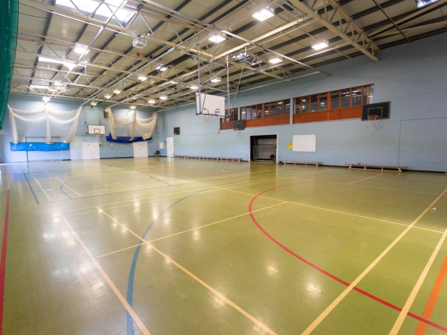 Profile of the basketball court The Colne Community School & College, Colchester, United Kingdom