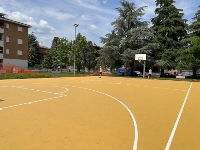 Profile of the basketball court Campo dei 99, Vignola, Italy