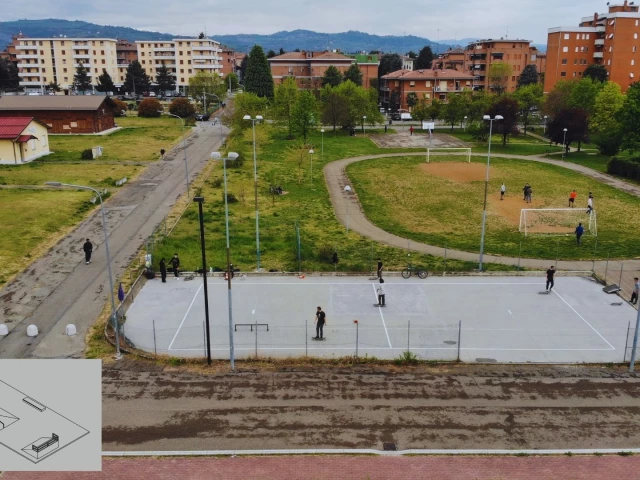 Profile of the basketball court Campo dello Skate Park, Vignola, Italy