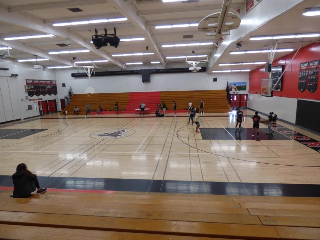 Profile of the basketball court Fairfield High School Gym, Fairfield, CA, United States