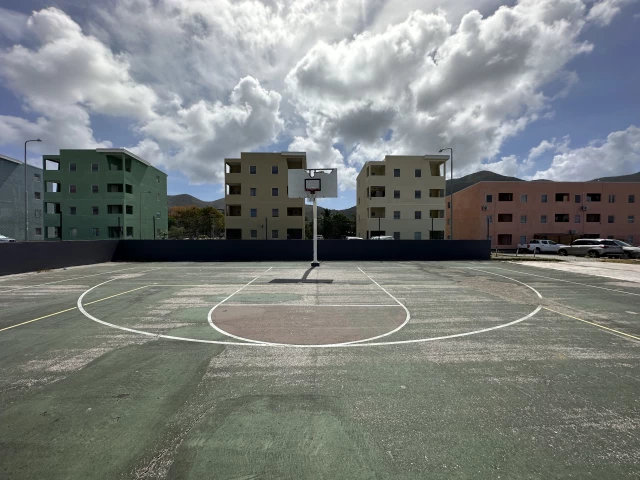 Profile of the basketball court Low Estate Basketball Court, Lower Prince's Quarter, Sint Marteen