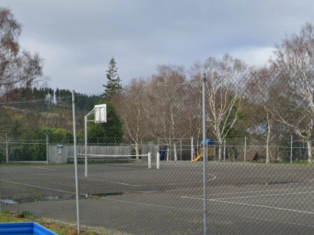 Profile of the basketball court Opoho Park, Dunedin, New Zealand
