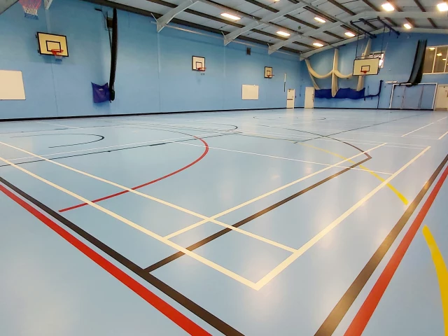 Profile of the basketball court Buckler's Mead Leisure Centre, Yeovil, United Kingdom