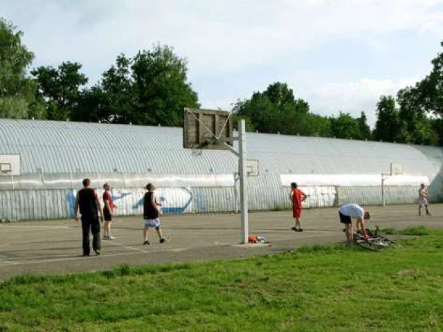 The basketball court at Kaunas University