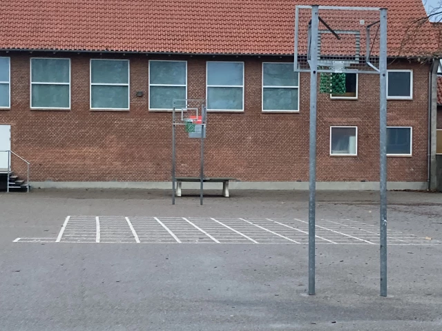 Profile of the basketball court Kirstinedalsskolen court 1, Køge, Denmark